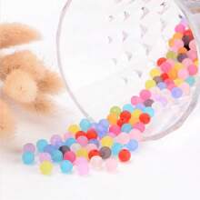 1 Pack 800pcs 6mm Frosted Round Loose Acrylic Craft Beads For Jewelry Making, Earrings, Bracelets, Necklaces, Keychains, Sewing Crafts