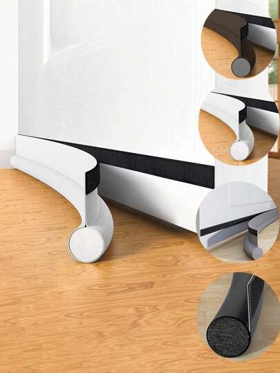 1/2pcs Plain Door Sealing Strip Baby Room Sound Insulation And Dustproof Sealing Strip Curry Leather Single Side(Separate Packaging)