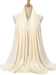 1 Stück natürliche Satin einfarbig Kopftuch Satin Hijab Frauen Kopf wickeln