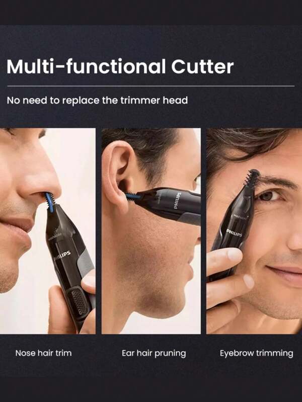 PHILIPS Philips NT3650/16 Nose Hair Remover Ear And Nose Hair Trimmer Professional Painless Eyebrow And Facial Hair Trimmer For Men And Women