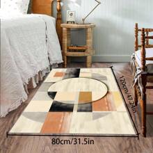 [Plush Velvet 700g/㎡ Latex Backing 5mm Thick] 1pc Bohemian Style Area Rug, Solid Color Carpet, Soft Non-Slip Washable For Living Room Bedroom Kitchen Office, Indoor Outdoor Home Decor Farmhouse Rug, Play Mat Back To School