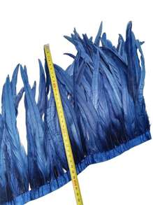 2Meters Colorful Rooster Tail Feathers Trims 23-30cm /9.2-12inches Pheasant Feather Fringe Ribbon For Carnival Plumes Decoration Rooster Pheasant Tail Feathers Plumes DIY Headdress Halloween Wedding Christmas Craft Supplies Accessories