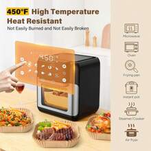 100/200pcs Air Fryer Paper Liners, 6.5 Inch, Oil-Proof, Waterproof, Baking Paper, Suitable For Air Fryer, Baking, Microwave