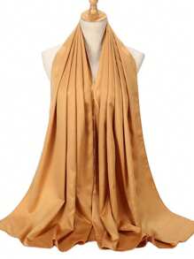 1 Stück natürliche Satin einfarbig Kopftuch Satin Hijab Frauen Kopf wickeln