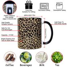1 chiếc cốc cà phê/ly gốm in hình động vật, dung tích: Xấp xỉ 11 oz, cốc nước đa năng, họa tiết da báo, họa tiết da rắn, món quà lý tưởng cho Giáng sinh, Ngày lễ Thánh Patrick, Lễ Phục sinh, Ngày lễ tình nhân, Ngày của cha và Ngày của mẹ khi trở lại trường - Đen và trắng - Xem 4