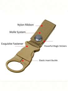 1 Pc Water Bottle Clip, Mineral Water Clip, Portable Mineral Water Bottle Ring Holder, Keychain With Braided Strap, Suitable For Easy Hydration Accessories For Outdoor Camping, Hiking And Mountaineering - Outdoor Activities, Safe Grip And Carrying, Gym Water Bottle - Multicolor - View 7