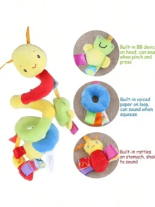 Baby Stroller Hanging Toy, Cartoon Insect Rattle, Safe Plush Spiral Toy, Suitable For Boys And Girls. - Yellow - View 6