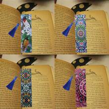 1set Diamond Art Bookmark Kit, 5D Flower & Birds Pattern Diamond Painting Bookmark For Books, Beautiful And Practical For Marking Reading Progress - Multicolor - View 6