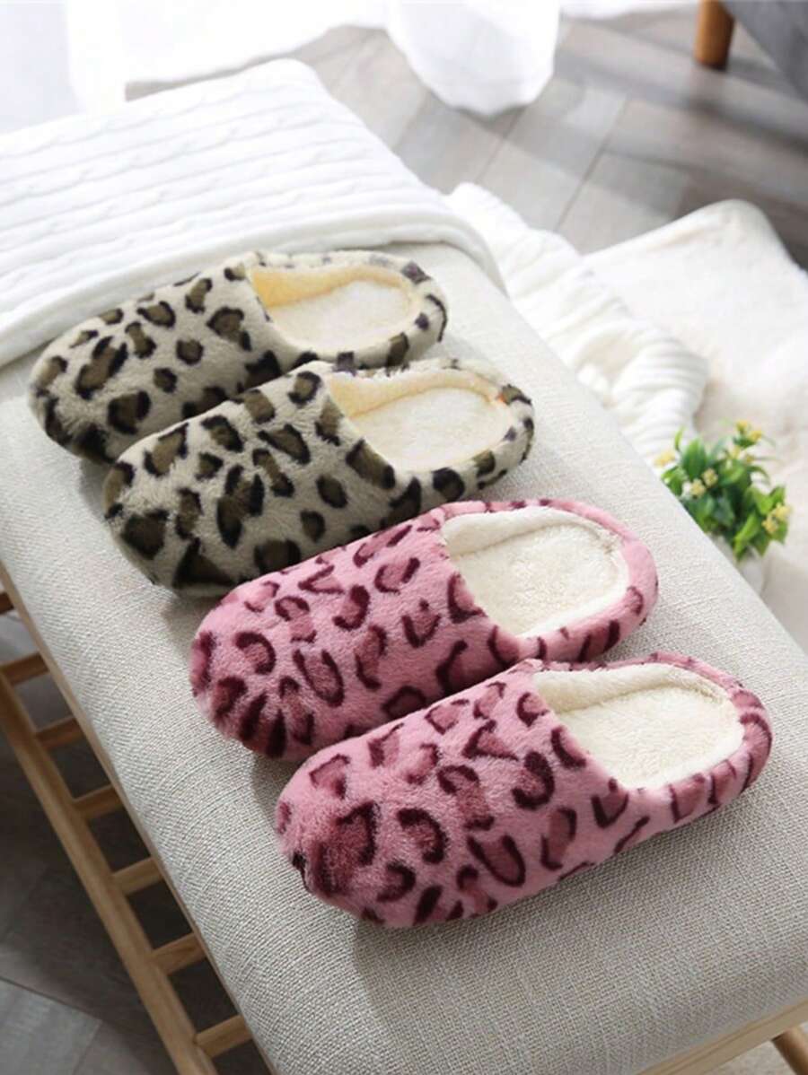 Nowość! Dopasowane do pary japońskie kapcie z nadrukiem w panterkę, miękkie, ciche, bawełniane, idealne do drewnianych podłóg i ogrzewania podłogowego, bardzo ciepłe, niezbędne w domu