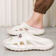 男士防滑耐磨加厚EVA增高拖鞋春夏新款休闲运动款适合室内/户外及海滩 - 白色 - 查看 6