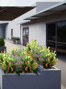 1/2 Buchet Flori Artificiale pentru Decor Exterior, Flori False Plante Artificiale Realiste Rezistente la UV, Potrivite pentru Grădină, Terasă, Verandă, Cutie de Ferestre, Decorațiuni Interioare și Exterioare ale Casei - Multicolor - Vizualizare 10