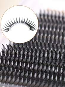 Lashprofessor 12 filas 1 nueva pieza Rizos D Cómic Pestañas postizas en espiral prediseñadas Extensiones de pestañas de anime naturales prediseñadas Pestañas postizas wispy en racimos individuales sin cepillado Capa impermeable Pestañas de belleza