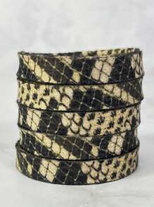 男女通用时尚鞋带适合滑板鞋、运动鞋、运动鞋、豹纹设计 - 彩色 - 查看 30