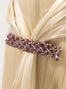 4/5 pezzi Fermagli per capelli da donna con strass, colore unito, semplici per la frangia, dolci e carini, versatili, adatti per outfit da spiaggia e viaggio, uso quotidiano, scuola