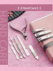 Juego de 11 piezas con estuche con cremallera, juego multiusos de reparación de uñas, reparación de pies, bolso, organizador, almacenamiento - Multicolor - Ver 4