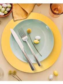 Gold Color Paper Placemats, 13-Inch Metallic Gold/Silver Disposable Placemat For Dining Table, Party, Wedding, Dinner