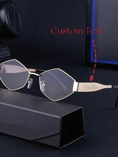 Personalized Fashion Metal Glasses Custom Greeting Edge Customization, 2000 Fashion Glasses, For Bridesmaids, Personalized Gifts, Wedding Gifts, Birthday Gifts, Party Gifts, Wood Laser, Fashion, Vintage