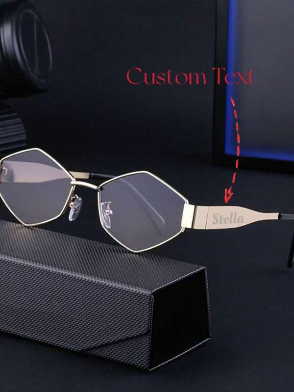 Óculos de Moda Personalizados de Metal Personalizado, Personalização da Borda do Cartão de Saudação, 2000 Óculos de Moda, Para Madrinhas, Presentes Personalizados, Presentes de Casamento, Presentes de Aniversário, Presentes de Festa, Laser de Madeira, Moda, Vintage