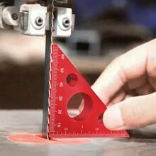 Regla de ángulo recto de aluminio, regla para carpintería, regla triangular, básculas, maquinista, carpintero, herramientas de medición de altura cuadrada, calibre AJLD - Plateado - Ver 7