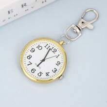New Arrival Large Dial Quartz Hanging Wall Clock, Macaron Color, Children's Pocket Watch, Minimalist Numeric Keychain Nurse Watch