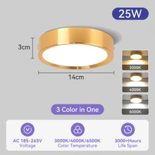 Luz empotrada para techo, Foco LED para decoración del hogar, Foco moderno para sala de estar, dormitorio, pasillo, baño, gabinete de cocina, tienda, hotel. Disponible en negro/blanco/dorado, en blanco cálido/neutro/frío, en 5W/10W/15W/25W. - Downlight de montaje en superficie - Ver 58