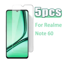 5 pièces Protecteur d'écran en verre trempé pour Realme Note 60, anti-traces de doigts, résistant aux rayures, sans bulles, protecteur d'écran de téléphone, convient pour les festivals, la rentrée scolaire, les cadeaux de carnaval, facile à appliquer