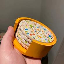 5pcs Round Silicone Cup Coaster Mold Set, DIY Resin Coaster Silicone Mold, Easy Handmade Craft