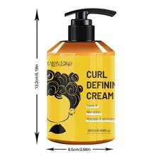 Suitable For Wavy And Curly Hair, 9.47-Ounce Curl Defining Cream, Containing Moroccan Nut Oil, Moisturizing And Deeply Conditioning, Making Hair Shiny And Elastic, Perfectly Suitable For Dry And Frizzy Hair. - Màu vàng - Xem 5