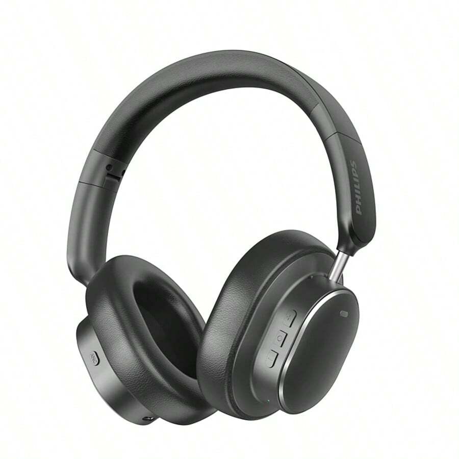 PHILIPS 頭戴式藍牙耳機TAH5519 混合主動降噪 小巧輕便 運動降噪 大容量電池 藍牙5.4 40mm大動圈 黑色 - 黑色 - 查看 1