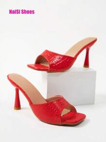 Women Strap Peep Toe High Heel Sandals, Black Square Toe, Red Square Toe, White High Heels, Black High Heel Sandals, Gold High Heels, Silver High Heels, Evening Dress Shoes, Fashion Simple Elegant Strappy High Heel Shoes