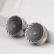 2PCS Fashion Round Vortex Ear Gauges Tunnels 316 Stainless Steel Plugs Women Piercing Body Jewelry Hypoallergenic New