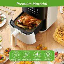100/200pcs Air Fryer Paper Liners, 6.5 Inch, Oil-Proof, Waterproof, Baking Paper, Suitable For Air Fryer, Baking, Microwave