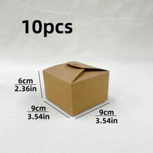 10 件纸质礼品袋、纸质糖果盒，适用于婚礼派对糖果、糕点盒、购物和零售、饼干袋、学校用品、食品袋、食品盒，用于糖果、巧克力、饼干等