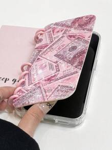 Handyhülle mit Dollarmotiv in Pink, 1 Stück, kompatibel mit Apple 11/12/13/14/15/16 Pro Max, Galaxy A05/A15/A25/A35/A53/A54/A55/S23/S24 Ultra