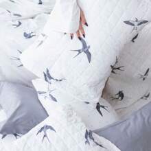 Bedspread With Pillowcase Percale 200 Thread Count Single Double Queen King Jazz Printed Pattern - Fly High - View 1