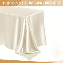 1 pezzo Tovaglia rettangolare in raso, tovaglia in tessuto liscio adatta per matrimoni, feste, decorazione tavolo compleanno, dimensioni approssimative 145 X 265cm, multicolore