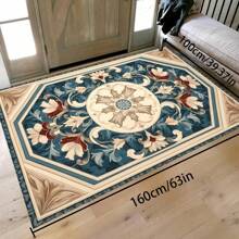 [Crystal Velvet 700g/㎡ Dotted Bottom 5mm Thickness] 1 Piece Bohemian Style Solid Color Carpet, Soft & Anti-Slip Washable Indoor & Outdoor Carpet For Living Room, Bedroom, Kitchen, Office, Home Decor Floral Entrance Rug, Large Size Minimalist Carpet