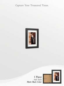 1pc Classic - Style Picture Frame In 5 Sizes (12x16, 11x14, 8x10, 5x7, 4x6 Inches) And 3 Elegant Colors (Matte Black, Milky White, Light Brown Wood - Toned) - Ideal For Living Room, Bedroom & Study Decor - Multicolor - View 15