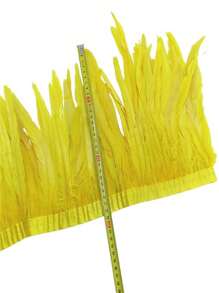 2Meters Colorful Rooster Tail Feathers Trims 23-30cm /9.2-12inches Pheasant Feather Fringe Ribbon For Carnival Plumes Decoration Rooster Pheasant Tail Feathers Plumes DIY Headdress Halloween Wedding Christmas Craft Supplies Accessories