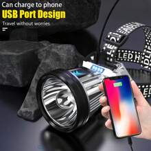 1 pieza Linterna frontal LED recargable de alta luminosidad, faro frontal súper brillante de largo alcance para pesca nocturna, uso en exteriores