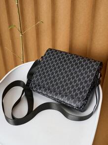 HOVI'S Simple Casual Flap Crossbody Bag Business Work Commuter Portable Shoulder Bag Messenger Bag Travel Travel Lightweight Large Capacity Satchel Bag Sling Bag Men's Crossbody Bag Print Mini Bag Small Bag Purse