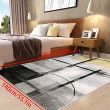 Bohemian Style Solid-Color Area Rug, 700g/Sq.M Crystal Velvet Backing, 5mm Thickness, Soft Anti-Slip Washable Carpet For Living Room, Bedroom, Kitchen, Office, Indoor & Outdoor Use