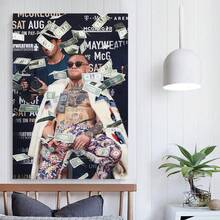 Framed Conor McGregor Poster Boxer Art Posters Wall Art Canvas Print Home Decoration Painting - Framed - View 3
