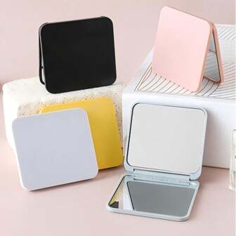 1pc Foldable And Lightweight Hand Mirror, Easy To Carry In A Pocket Or Bag, Perfect For Travel, Parties, Work, School, Etc Gifts Birthday Graduation Home Decor Back To School Room Decor School Supplies