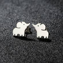 1 Pasang Anting Wanita Stainless Steel, Anting Bentuk Gajah - F-GED376 - View 7