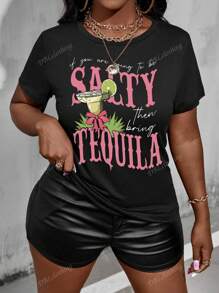 If You Want Something Salty, Bring A Tequila T-Shirt Short-Sleeved Top
