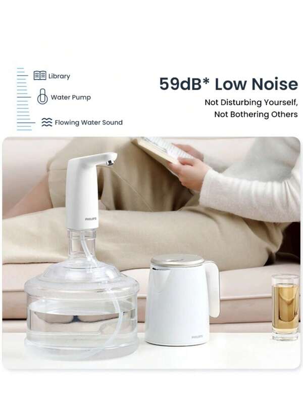 PHILIPS Philips AWP1720 Elektrische Wasserpumpe [1,2 L/Min Schneller Durchfluss & USB aufladbar] Robust-Wetterfestes Design für 5-19 L Flaschen | Trockenlauf-Schutz & Hochtemperaturbeständigkeit (Ramadan Sonderangebot)