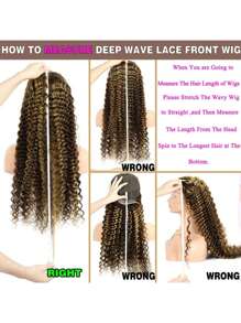 Highlight Curly Human Lace Wig 13x4 Transparent Lace Frontal Wig 250% Density Deep Water Wave 13x6 Lace Front Wigs Human Hair 4/27 Ombre Honey Blonde Deep Wave Human Hair Wigs Pre Plucked