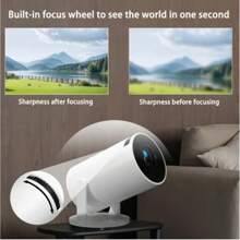 Mini proyector portátil 1080P Proyector de películas para exteriores, compatible con teléfonos móviles, regalo adecuado para vacaciones al aire libre. - Tipo de Enchufe A USA (110-127V) - Ver 12