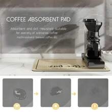 1PC Special-Shaped Oval Coffee Maker Mat, Solid Color, Simple Design, Absorbent Non-Slip Suitable For Kitchen, Living Room, Drain Pad